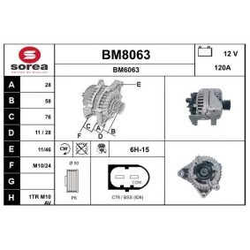 Compre Alternador da SNRA BM8063 a um preço baixo por 242,75 €
