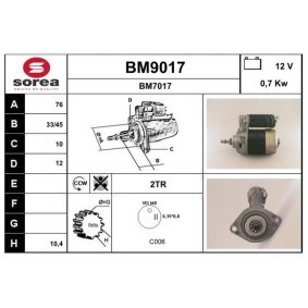 Compre Motor de arranque da SNRA BM9017 a um preço baixo por 142,50 €