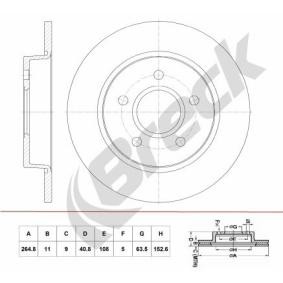 Achetez des Disque de frein BRECK BR 058 SA100 à prix pour 27,62 €