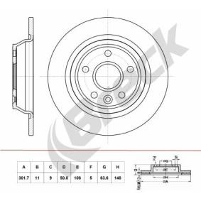 Achetez des Disque de frein BRECK BR 059 SA100 à prix pour 49,41 €
