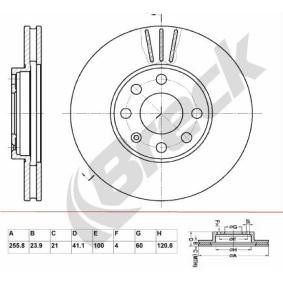 Achetez des Disque de frein BRECK BR 307 VA100 à prix pour 42,12 €