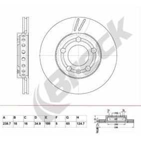 Achetez des Disque de frein BRECK BR 309 VA100 à prix pour 25,88 €
