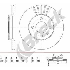 Achetez des Disque de frein BRECK BR 313 VA100 à prix pour 28,22 €