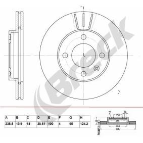 Achetez des Disque de frein BRECK BR 321 VA100 à prix pour 24,21 €