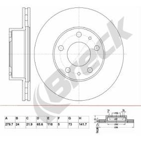 Achetez des Disque de frein BRECK BR 323 VA100 à prix pour 52,11 €