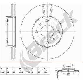 Comprar Disco de freno de BRECK BR 329 VA100 a bajo precio de 39,91 €