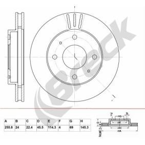 Achetez des Disque de frein BRECK BR 381 VA100 à prix pour 26,55 €