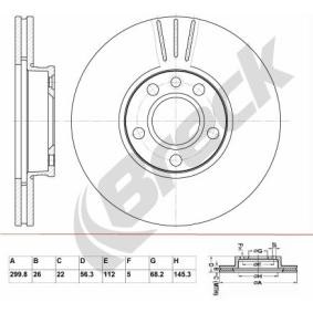 Achetez des Disque de frein BRECK BR 386 VA100 à prix pour 52,66 €