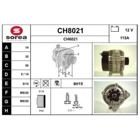 Comprar Alternador de SNRA CH8021 a bajo precio de 370,87 €