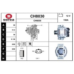Comprar Alternador de SNRA CH8030 a bajo precio de 293,85 €