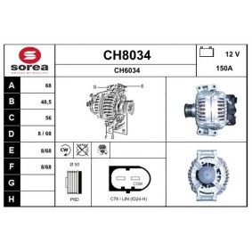 Comprar Alternador de SNRA CH8034 a bajo precio de 377,60 €