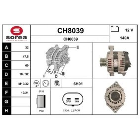 Compre Alternador da SNRA CH8039 a um preço baixo por 643,62 €