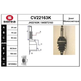 Gelenksatz, Antriebswelle CV22163K von EAI günstig für 61,30 € online kaufen
