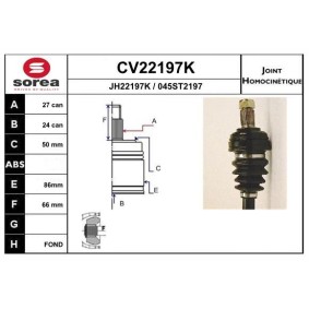 Gelenksatz, Antriebswelle CV22197K von EAI günstig für 61,08 € online kaufen