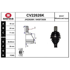 Gelenksatz, Antriebswelle CV22626K von EAI günstig für 52,70 € online kaufen