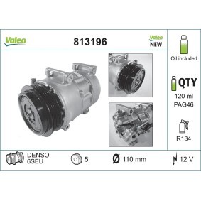 Osta Ilmastoinnin kompressori VALEO:llä 813196 edullisesti hintaan 380,89 €