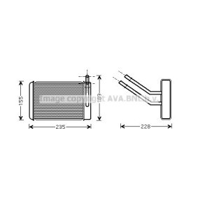 Compre Permutador de calor, aquecimento do habitáculo da PRASCO FD6360 a um preço baixo por 1019,05 €