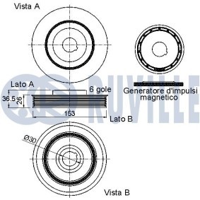Umlenkrolle, Zahnriemen 55401 von RUVILLE günstig für 18,13 € online kaufen