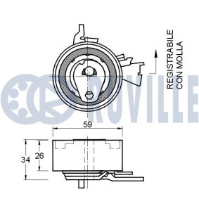 Achetez des Galet tendeur de courroie de distribution RUVILLE 55771 à prix pour 62,22 €