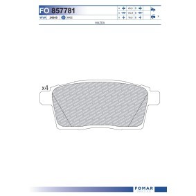 Compre Pastilhas de travão da FOMAR Friction FO 857781 a um preço baixo por 27,32 €