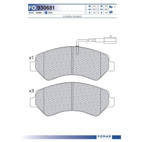 Köp Bromsbacksats av FOMAR Friction FO 9012 till det låga priset 223,30 kr