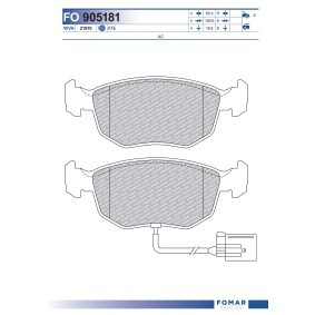 Compre Pastilhas de travão da FOMAR Friction FO 905181 a um preço baixo por 27,95 €
