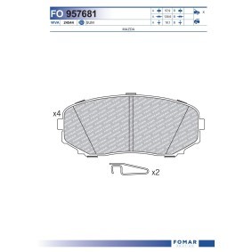 Compre Pastilhas de travão da FOMAR Friction FO 957681 a um preço baixo por 29,15 €