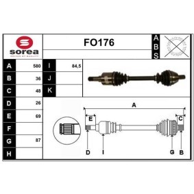 Acquista Semiasse da SERA FO176 a buon mercato per soli 232,78 €