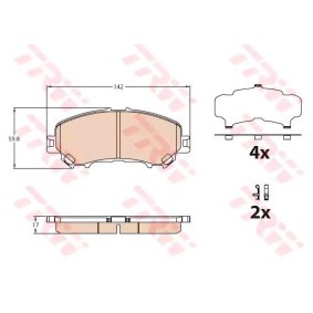 Bremsbeläge GDB3631 von TRW günstig für 43,82 € online kaufen