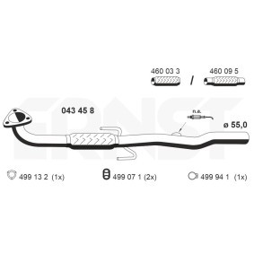 Achetez des Tuyau d'échappement ERNST 043458 à prix pour 106,31 €