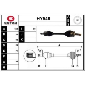 Acquista Semiasse da SERA HY546 a buon mercato per soli 219,57 €