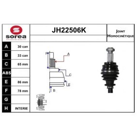 Compre Jogo de apoios, veio de transmissão da SNRA JH22506K a um preço baixo por 116,05 €