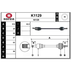 Compre Veio de transmissão da SNRA K1129 a um preço baixo por 198,12 €