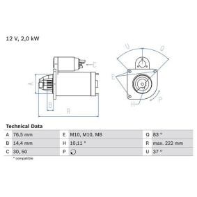 Anlasser 0 986 023 530 von BOSCH günstig für 111,75 € online kaufen