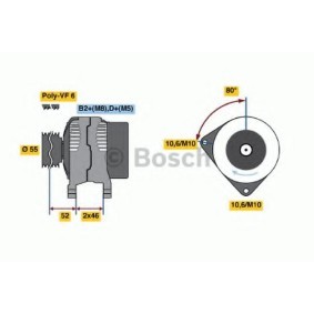 Kjøp Dynamo av BOSCH 0 986 044 400 til den lave prisen 2381,28 NOK