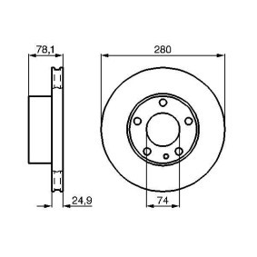 Bremsscheibe 0 986 478 049 von BOSCH günstig für 66,63 € online kaufen