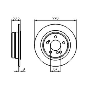 Compre Discos de travão de BOSCH online para SL (R129) a preços moderados