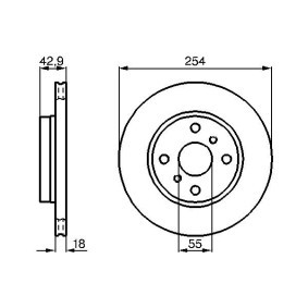 Compre Disco de travão da BOSCH 0 986 478 585 a um preço baixo por 25,67 €