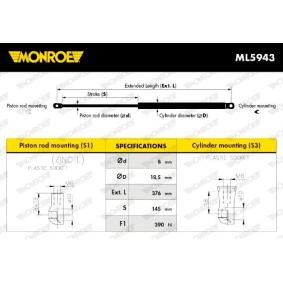 Heckklappendämpfer ML5943 von MONROE günstig für 17,31 € online kaufen