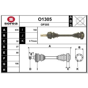 Compre Veio de transmissão da SNRA O1305 a um preço baixo por 192,02 €