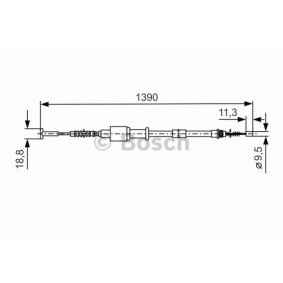 Osta Vaijeri, seisontajarru BOSCH:llä 1 987 477 088 edullisesti hintaan 27,83 €