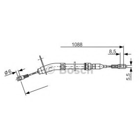 Compre Cabo de aço, travão de estacionamento da BOSCH 1 987 477 212 a um preço baixo por 17,69 €