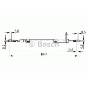 Compre Cabo de aço, travão de estacionamento da BOSCH 1 987 477 324 a um preço baixo por 17,91 €
