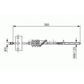 Compre Cabo de aço, travão de estacionamento da BOSCH 1 987 477 385 a um preço baixo por 8,40 €