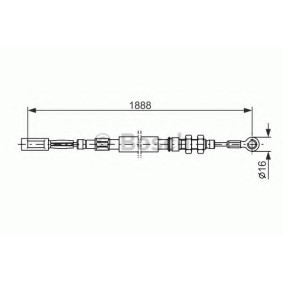 Compre Cabo de aço, travão de estacionamento da BOSCH 1 987 477 420 a um preço baixo por 18,85 €