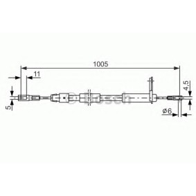 Compre Cabo de aço, travão de estacionamento da BOSCH 1 987 477 628 a um preço baixo por 19,76 €