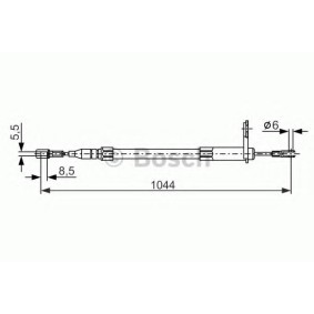 Compre Cabo de aço, travão de estacionamento da BOSCH 1 987 477 812 a um preço baixo por 22,34 €
