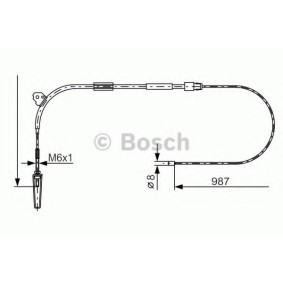 Compre Cabo de aço, travão de estacionamento da BOSCH 1 987 477 960 a um preço baixo por 21,28 €
