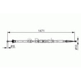 Compre Cabo de aço, travão de estacionamento da BOSCH 1 987 477 970 a um preço baixo por 17,83 €