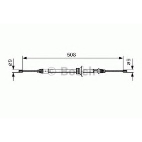 Compre Cabo de aço, travão de estacionamento da BOSCH 1 987 482 042 a um preço baixo por 25,11 €